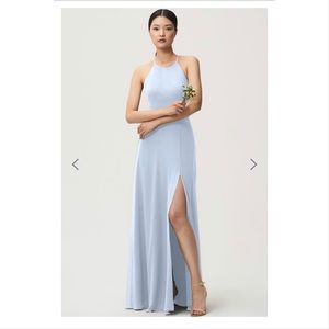 Jenny Yoo Kayla Dress in Whisper Blue - Size 8